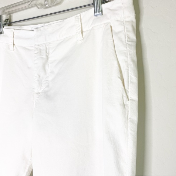 Frank & Eileen Wicklow Trouser Relaxed Fit Raw Hem Ankle Pants White Size 6 - Picture 6 of 11